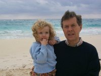 Windy Day at the Beach  Dad & Chloe enjoying the beach at Bermuda