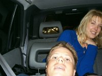 Very Sneaky!  Andy lays his seat back so he can take a picture of Sheri in the backseat!  Nice try!