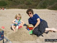 Building Castles  Nana & Chloe in the sand
