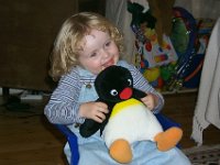 Pongo, the Penguin  Chloe plays with her penguin!