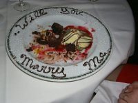 Half Eaten Plate  The dessert was not only beautiful, but tasted amazing!!!!!!!
