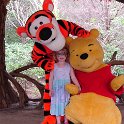 Who's The Cutest?  Chloe poses with Tigger & Winnie...what a lucky girl.