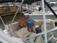 Lisa & Sheri  Lisa came to visit & Andy took us on the boat