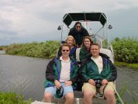 Lookin' For Alligators!  Jeff, Michelle, & Lisa came to visit us and we all went on an airboat tour in the everglades : Michelle Young,Andy Poulter,Jeff Young,Sheri Poulter