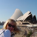 Overlooking the Opera House  Sheri caught the wind!