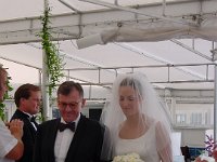 Dad & Bride  Marisa's father escorts her in