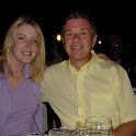 What A Pair!  Sheri & Dad at a restaurant in Cayman...it was so windy that night that Sheri lost her napkin in the ocean!