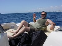 Captain Paul  Paul lets himself soak up some rays on the boat