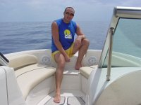 The Next Supermodel  Adam strikes a pose on the end of our boat