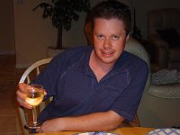 Fish for Dinner!  Andy cooks the fish on the barbecue & enjoys it with a glass of wine!