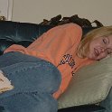 Catchin' Some ZZZZZ's  Sheri falls asleep on Mum's couch from the jet lag
