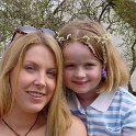 Sheri & Chloe  Nana made Chloe a hairpiece while we were outside at a pub having lunch