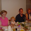 The Piper Side  Ashley gets to sit in between her mommy & daddy for dinner...but she'd rather be sitting next to her Aunt Sheri, right?