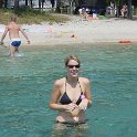 Proof!  Here is proof that Sheri did finally get in the water at Peanut Island!