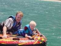 Brave Boy  Andy convinces Max to go out on the tube for a "slow" ride!