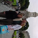 Trinity College  Mum, Dad, & Sheri pose at Trinity College while Sheri carries around her bags from shopping!