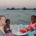 The Poulter Restaurant  The girls eat in the front of the boat while the boys sit in back