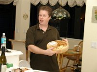The Waiter  Andy shows everyone the chips & dip mix...
