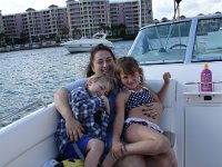 Three's Company  Suzy, Ashley & Josh relax on the boat
