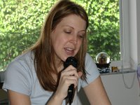 Still Going!  An hour later & Sheri is still singing on the Karaoke machine!