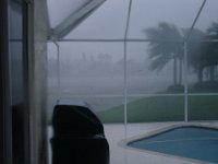 Pool Deck 1st Half of Wilma  Looking out the back of the house during the first half of Hurricane Wilma