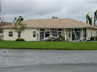 Screen down  One of the houses across the lake with it's screen destroyed